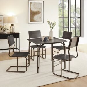 5-Piece Wood Table 4 Chairs,Modern Dining Table Furniture Set For Home, Kitchen, Dining Room,Dining Table And Chair