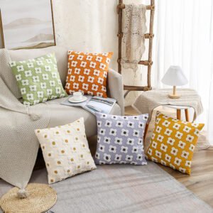 Simple Embroidery Pillow Cover Home Couch Pillow